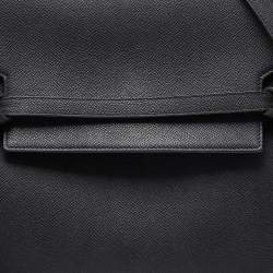 Pre Owned Celine Black Leather Mini Belt Top Handle Bag