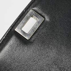 Pre Owned Celine Black Python Medium Classic Box Shoulder Bag