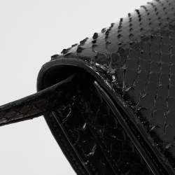 Pre Owned Celine Black Python Medium Classic Box Shoulder Bag