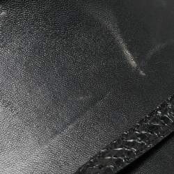 Pre Owned Celine Black Python Medium Classic Box Shoulder Bag