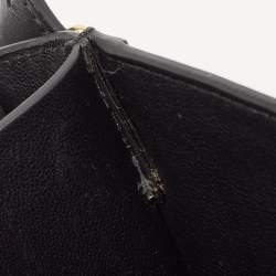 Pre Owned Celine Black/Grey Canvas and Leather Diamond Shoulder Bag