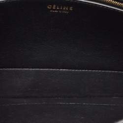 Pre Owned Celine Black/Grey Canvas and Leather Diamond Shoulder Bag