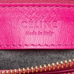 Pre Owned Celine Pink Leather Large Trio Zip Crossbody Bag