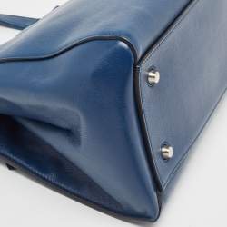مملوكة مسبقًا Celine Blue Leather Medium Edge Top Handle Bag