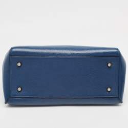 مملوكة مسبقًا Celine Blue Leather Medium Edge Top Handle Bag