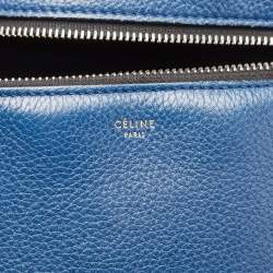 مملوكة مسبقًا Celine Blue Leather Medium Edge Top Handle Bag
