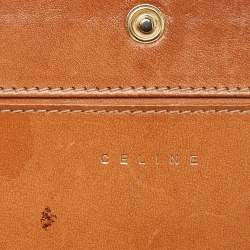 Celine Brown Macadam Coated Canvas and Leather Continental Wallet