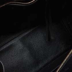 Pre Owned Céline Black/Off White Canvas and Leather Small Edge Bag