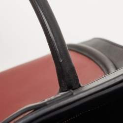 Pre Owned Celine Tricolor Leather and Suede Mini Luggage Tote