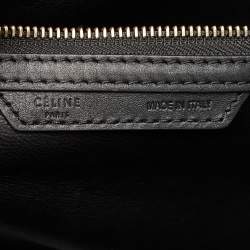 Pre Owned Celine Tricolor Leather and Suede Mini Luggage Tote