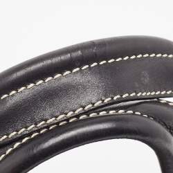 Pre Owned Celine Black/Grey Wool and Leather Ella Frame Bag