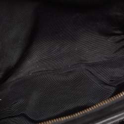 Pre Owned Celine Black/Grey Wool and Leather Ella Frame Bag