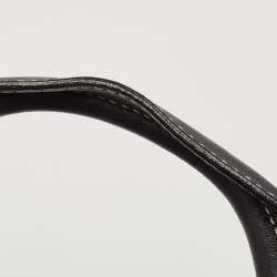 Pre Owned Celine Black/Grey Wool and Leather Ella Frame Bag