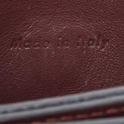 Celine Blue/Burgundy Leather Accordion Card Holder 