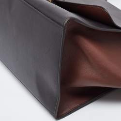 Celine Tricolor Leather Large Trapeze Top Handle Bag