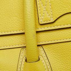 Pre Owned Celine Yellow Leather Mini Luggage Tote