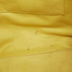 Pre Owned Celine Yellow Leather Mini Luggage Tote