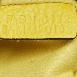 Pre Owned Celine Yellow Leather Mini Luggage Tote