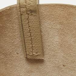 Pre Owned Celine Beige/Orange Leather Small Vertical Cabas Tote