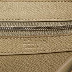 Pre Owned Celine Beige/Orange Leather Small Vertical Cabas Tote