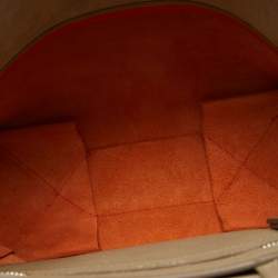 Pre Owned Celine Beige/Orange Leather Small Vertical Cabas Tote