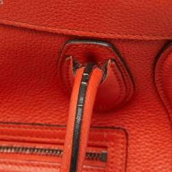 Pre Owned Céline Red Leather Nano Luggage Tote