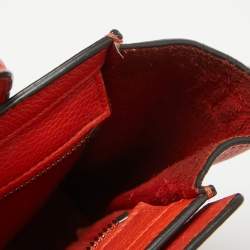 Pre Owned Céline Red Leather Nano Luggage Tote
