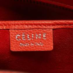 Pre Owned Céline Red Leather Nano Luggage Tote