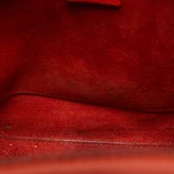 Pre Owned Céline Red Leather Nano Luggage Tote