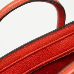Pre Owned Céline Red Leather Nano Luggage Tote