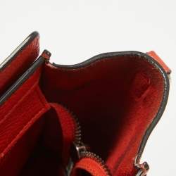 Pre Owned Céline Red Leather Nano Luggage Tote