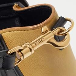 Pre Owned Céline Multicolor Nubuck and Leather Nano Luggage Tote