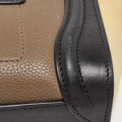 Pre Owned Céline Multicolor Nubuck and Leather Nano Luggage Tote