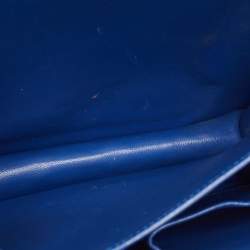 Pre Owned Celine Blue Python Medium Classic Box Bag