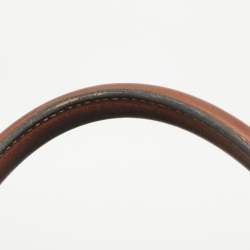 Pre Owned Celine Dark Brown Triomphe Coated Canvas and Leather Medium Vertical Cabas Tote