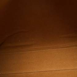 Pre Owned Celine Dark Brown Triomphe Coated Canvas and Leather Medium Vertical Cabas Tote