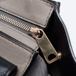 Pre Owned Celine Grey Leather and Suede Medium Trapeze Bag