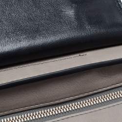 Pre Owned Celine Grey Leather and Suede Medium Trapeze Bag