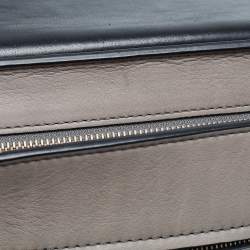 Pre Owned Celine Grey Leather and Suede Medium Trapeze Bag