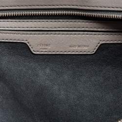 Pre Owned Celine Grey Leather and Suede Medium Trapeze Bag