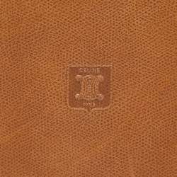 Pre Owned Celine Brown Leather Cheque Book Holder
