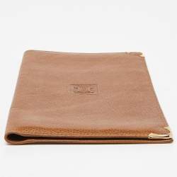 Celine Brown Leather Cheque Book Holder