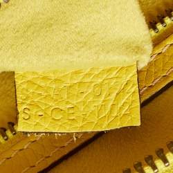 Pre Owned Celine Yellow Leather Mini Luggage Tote