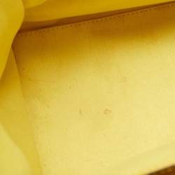 Pre Owned Celine Yellow Leather Mini Luggage Tote