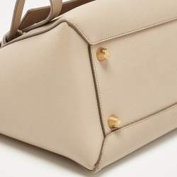 Pre Owned Celine Beige Leather Mini Belt Top Handle Bag