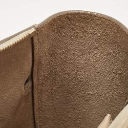 Pre Owned Celine Beige Leather Mini Belt Top Handle Bag