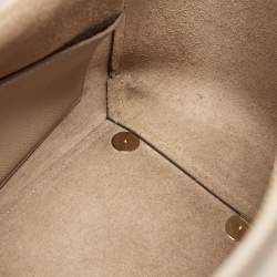 Pre Owned Celine Beige Leather Mini Belt Top Handle Bag