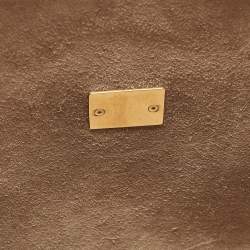 Pre Owned Celine Beige Leather Mini Belt Top Handle Bag