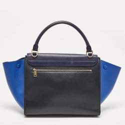 Pre Owned Celine Tri Color Leather Medium Trapeze Bag