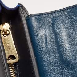 Pre Owned Celine Tri Color Leather Medium Trapeze Bag